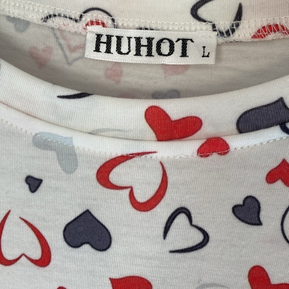 Huhot, large, heart pattern, fit & flare dress - Picture 4 of 7